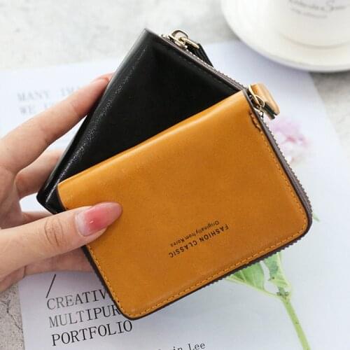 2021 New Vintage Leather Womens Wallet Credit Card Holder Lady Zipper Money Pouch Card Protect Case Pocket Female Coin Purses