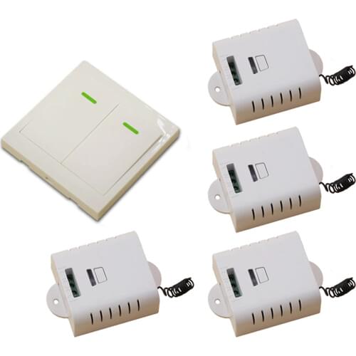 AC85V 110V 120V 220V 250V Remote Control Switch 1CH Relay Wireless Remote Switch Receiver With Manual Button Wall Transmitter