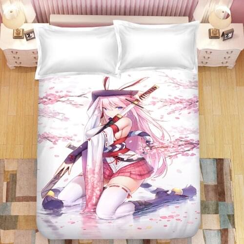Yae Sakura Anime 3D Printed Bed Sheet Coverlet Children Room Bed Sheet Bed Linen (NO Duvet Cover Pillowcase) 01
