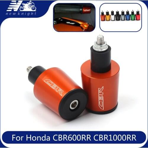 With Logo For Honda CBR600RR CBR1000RR CBR600F CBR 600RR 1000RR 600F 7/8'' 22mm Motorcycle CNC Handlebar Grips Bar Cap End Plug