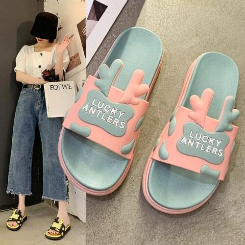 Cartoon slippers female lovely antiskid bathroom bathroom household slippers woman slippers slippers women shoes woman