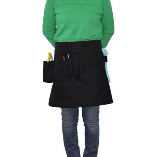 Waterproof Cooking Kitchen Apron Restaurant Hotel Cafe Waiter Waist Bag Clean Tool Storage Apron for Woman Men