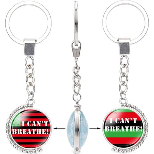 Protest Power Key Ring Double-sided Crescent Key Chain Men key Ring Key Chain Silver Color Keychain for Car Metal Key Chains