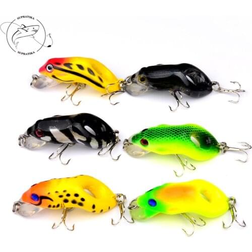 1Pcs 5.5cm/8.8g Artificial Trolling Frog Plastic Bait Fishing Lure Floating Artificial Isca Wobblers Attracting Fish