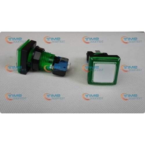 10pcs 32 x 32 square push buttons with microswitches and led lamp/pushbutton for slot machine/Casino game machine/arcade cabinet