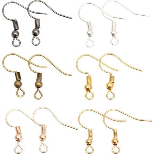 100pcs/lot 20x17mm DIY Earring Findings Earrings Clasps Hooks Fittings DIY Jewelry Making Accessories Iron Hook Earwire Jewelry