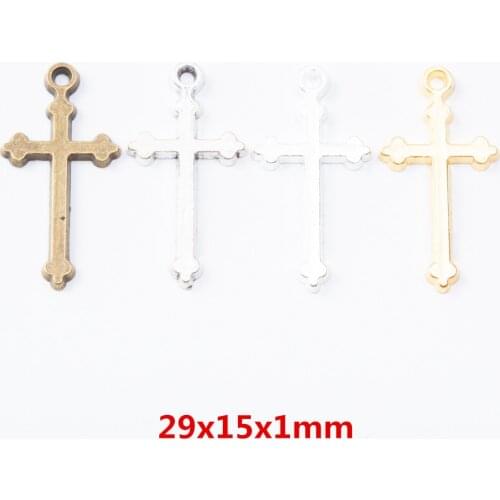70 pieces of retro metal zinc alloy cross pendant for DIY handmade jewelry necklace making 7195