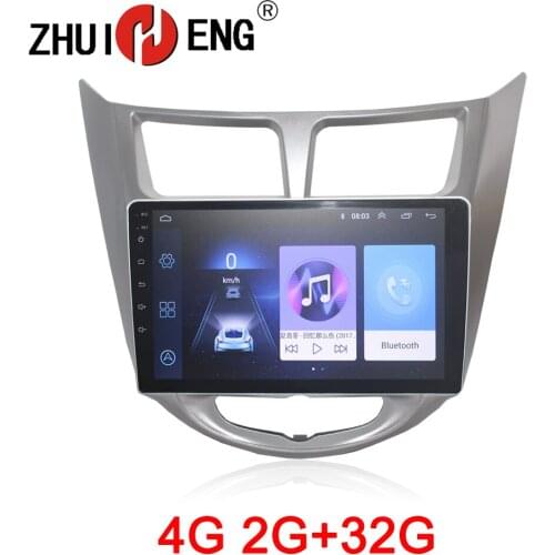 ZHUIHENG 2 din car radio for Hyundai Solaris Accent Verna i25 car dvd player GPS navi car accessory with 2G+32G 4G internet
