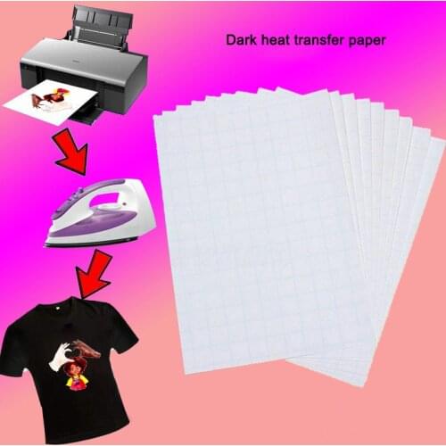 A3 T-shirt Inkjet Sublimation Printing Paper Dark Color Cotton Cloth DIY Iron Heat Press Print Paper Thermal Transfer Paper