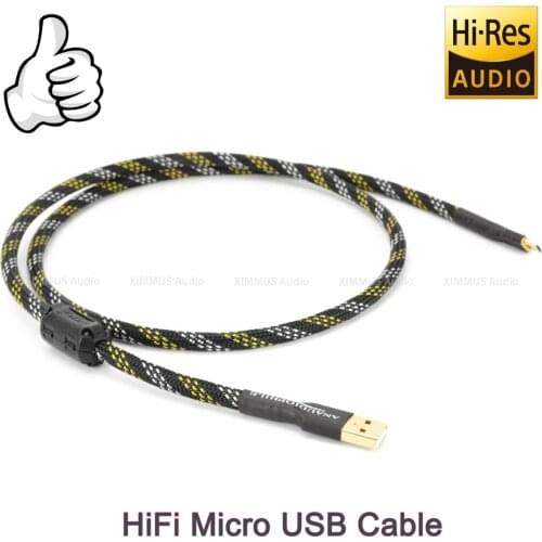 HIFI Micro USB Cable For PCHiFi DAC Mobile Phone USB Type A To Micro USB Data Audio Cable High Quality Micro USB Cable