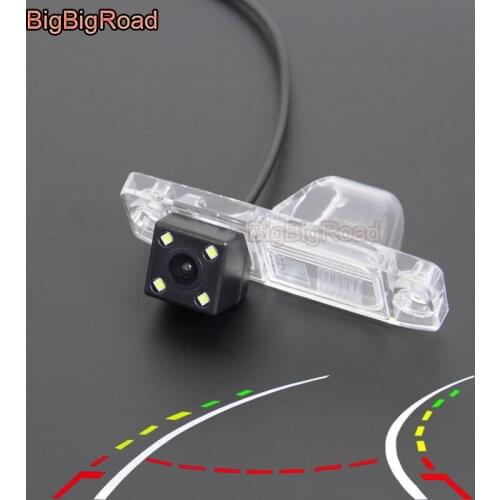 BigBigRoad Car Intelligent Dynamic Trajectory Tracks Rear View CCD Camera For Hyundai Mistra 2013 2014 2015 2016 / Veracruz