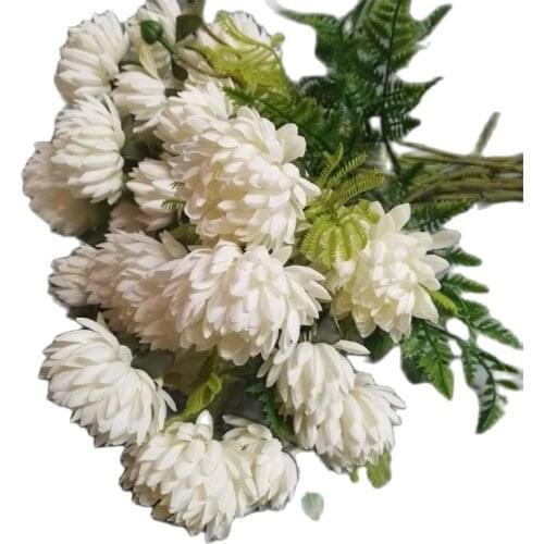 Fake Short Stem Calendula (3 heads/piece) 21.26" Length Simulation Chrysanthemum for Wedding Home Decorative Artificial Flowers