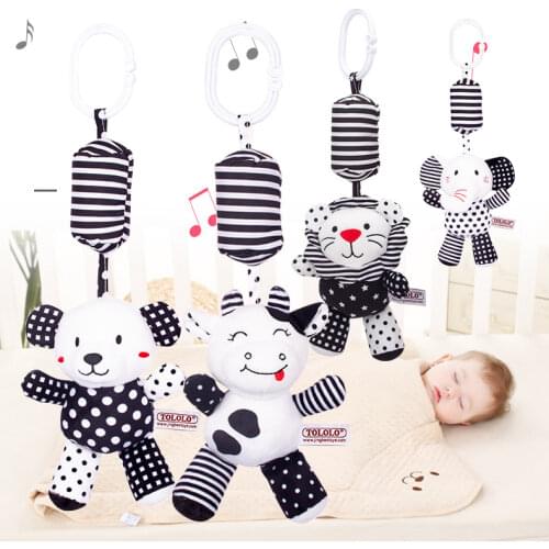 Stuffed Animals Plush Doll Toy 0 1 Year Old Bed Rattles Wind Chimes Toddlers Toys for Infant Bells Girl Boy Kids Baby Room Decor