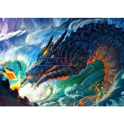 Cuadros full square embroidery Cross stitch dirll drawing mosaic 5d diamond painting kit set Landscape crocodile fantasy complet