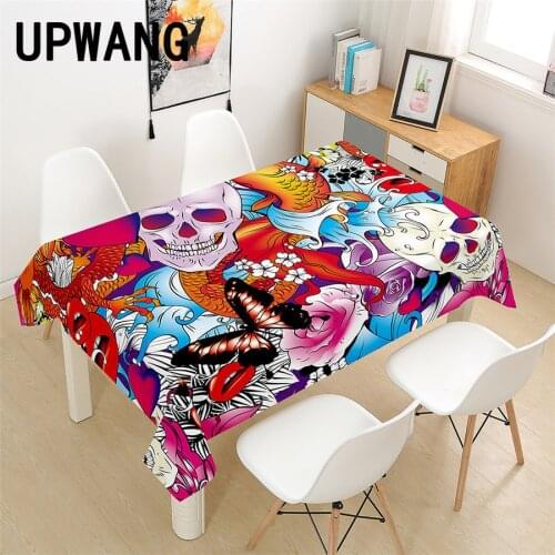 Sugar Skull Tablecloth 3D Printed Table Cover Rectangular Tablecloth Wedding Birthday Party Kitchen Home Decor #KL01