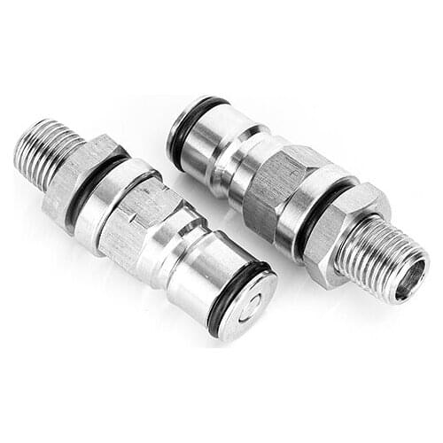 19/32 Inch-18 Gas/Liquid Corny Keg Adapter Liquid And Gas Ball Lock Post With Poppets 1/4 Inch Male BSP Hex Nipple