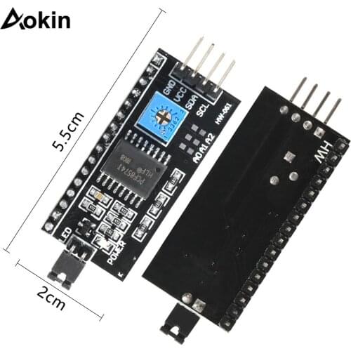 LCD1602 Adapter Board IIC/I2C Interface 5V Converter Module IIC I2C TWI SPI Serial Interface Board for Arduino LCD1602 Display