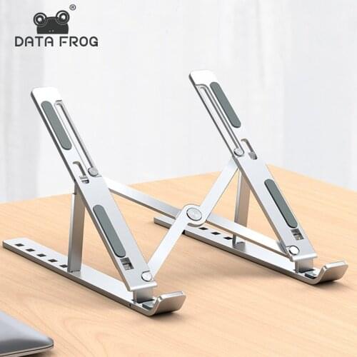 DATA FROG Laptop Stand For Desk Adjustable Ergonomic Notebook Holder Bracket Foldable Portable Mount For MacBook Air Pro ipad