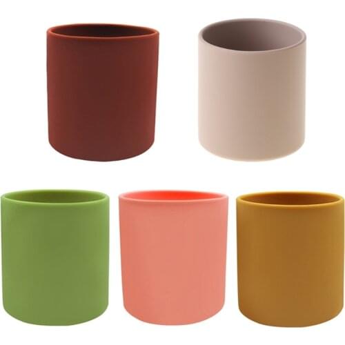 BPA-free Baby Silicone Water Cup Portable Heat-resistant Training Drinkware for Kids Infants Toddlers