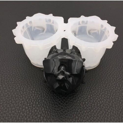 DIY Crystal Epoxy Bully Dog Mold Decoration Three-dimensional Mirror Plaster Diffuser Stone