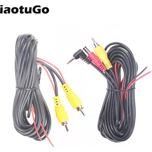 6M Video Cable AV Cable 2.5mm Jack / RCA Connector For Car DVR / Mirror DVR /Portable GPS/Car DVD/Monitor
