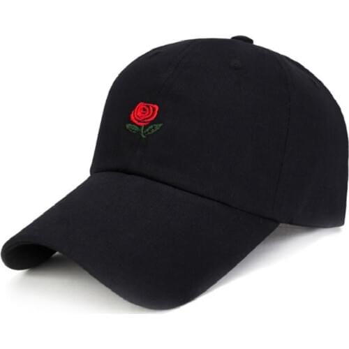Rose baseball cap for women embroidery flower dad hat cap the rapper cotton female cap outdoor sports men snapback hat bone