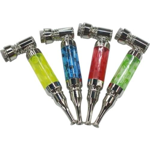 1 Pcs Metal Stickers Smoke Pipe Portable Creative Smoking Pipe Smile Tobacco Pipes Gifts Narguile Grinder Mouthpiece