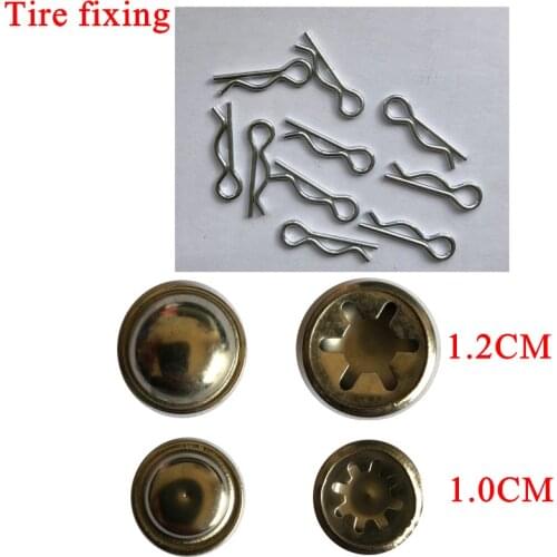 10PCS Childrens electric car fixing tire accessories, tire fixing bayonet, fixed steel cap and bayonet for wheels and axles