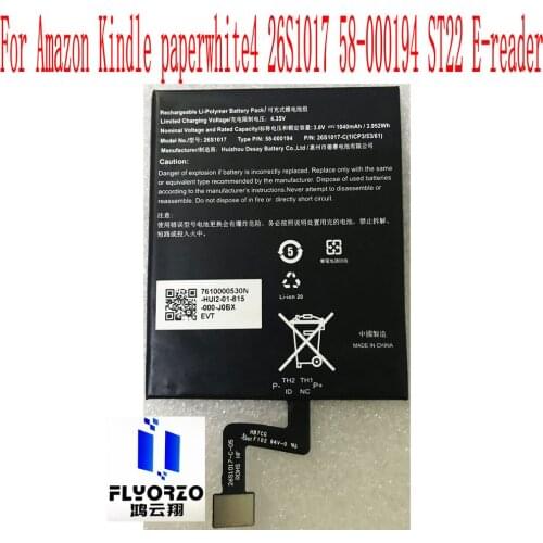 100% New High Quality 1040mAh 26S1017 ST22 Battery For Amazon Kindle paperwhite4 26S1017 58-000194 ST22 E-reader