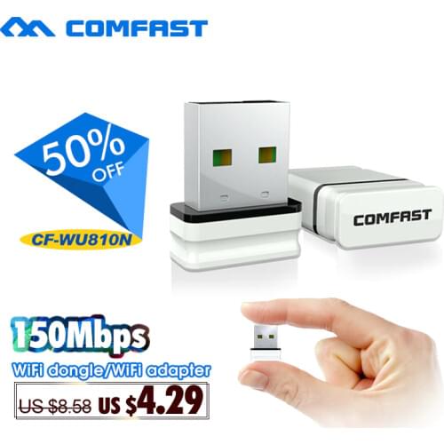 150Mbps Mini USB wireless adapter COMFAST CF-WU810N network Card RTL8188EUS chipset usb wifi wlan card /wifi dongle