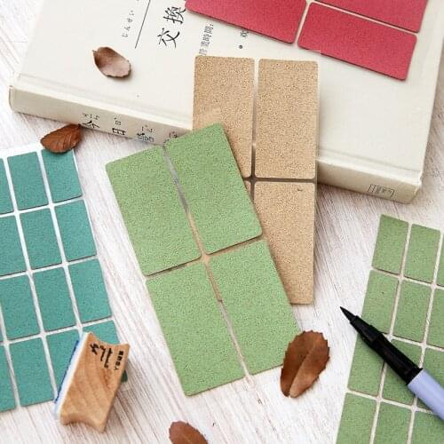 16/64 PCS Vintage Colored Wooden Waterproof Writable Sticky Notes for Label Glass Porcelain Plastic Mark Classification Sealing