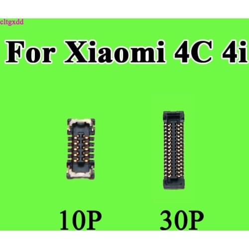 2PCS FPC FFC Connector Port Plug for LCD display/touching on motherboard mainboard flex cable for Xiaomi Mi 4C / Mi 4I 10Pin 30P