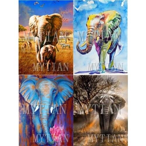 5D DIY Diamond Painting full square/round drill Elephant Cross Stitch Embroidery animal Rhinestones Mosaic Kits Home Wall Decor