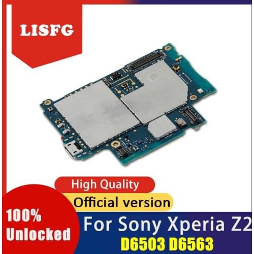 Used Logic Boards for Sony Xperia Z2 L50W D6503 Motherboard,100% Original unlocked for Sony Z2 D6563 Mainboard,Free Shipping
