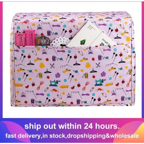 Sewing Machine Cover Protective Dust Proof With Storage Pockets For Needles Sewing Accessories Storage Organizer Dust Cover