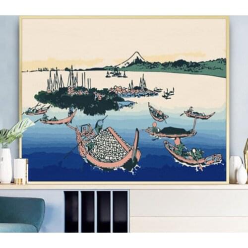 DIY Painting By Numbers Ocean Seascape 50x40cm Wall Art Picture By Number Acrylic Canvas By Numbers For Home Decors
