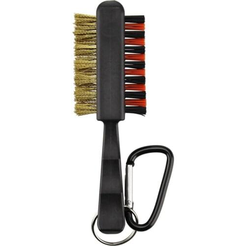 GOG golf 1 pcs Golf brush Mini Double Side Brass Pocket Size Golf Club brush Groove Ball Cleaner Cleaning Kit Tool