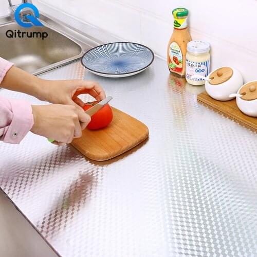 Kitchen Oil-proof Stickers Multifunctional Waterproof Self Adhesive Wallpaper Kitchen Cabinet Countertop PVC Aluminum Foil Decor
