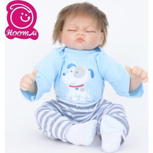 22" 55CM Mohair Rooted Newborn Dolls Realistic Baby Doll Kids Xmas Gift Sleeping Bedtime Playmates