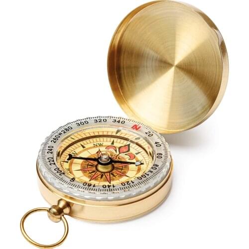 Camping Survival Compass Metal Pocket Compass Kids Compass for Hiking Camping Hunting Outdoor Military Navigation Tool