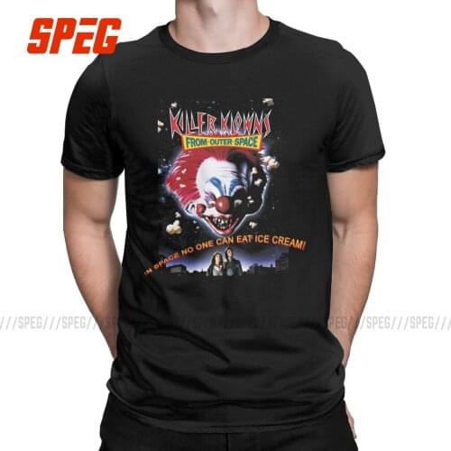 Men T-Shirt Killer Klowns From Outer Space Leisure Cotton Tees Short Sleeve Clowns T Shirts Round Neck Tops Gift Idea