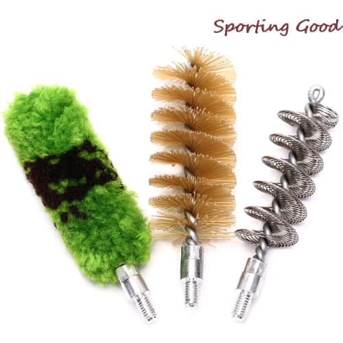 3pcs/Set Gun Cleaning Kit Tube Brush Head Clean Brush Tool Set Hunting Accessories For Professional 12G