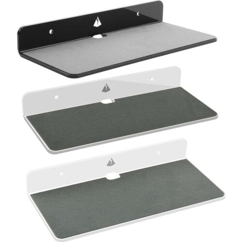 Wall Shelf Speaker Stand, Acrylic Wall Mount Display Shelf for Bluetooth Speaker, Webcam, Cell Phones, Toy