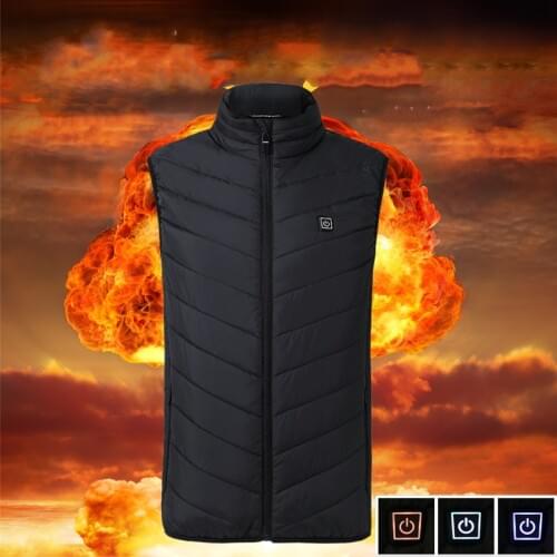 New Technology USB Electric Heated Vest Men&Women Heating Waistcoat Thermal Warm Clothing Feather Hot Sale Winter Heated Jacket