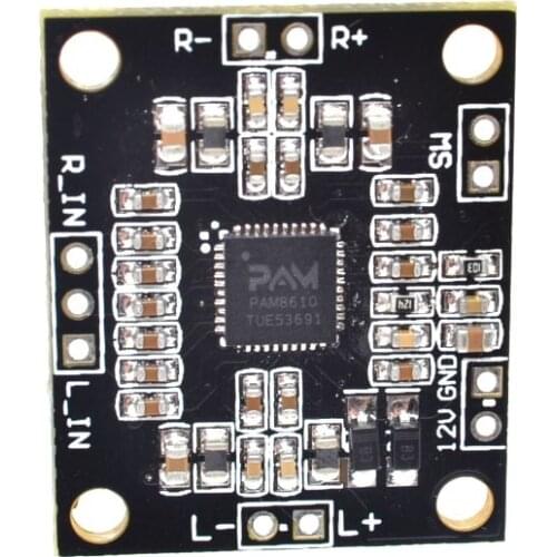 10PCS PAM8610 digital power amplifier board 2 x15w dual channel stereo mini class D power amplifier board