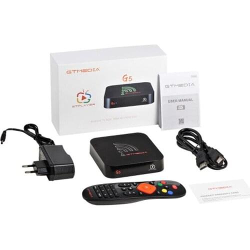 GTMEDIA G5 4GB 64GB Android 9.0 Smart TV BOX Amlogic S905X2 2.4G/5G WiFi 4K 1080P Media Player Youtube Netflix GTUI Set Top Box