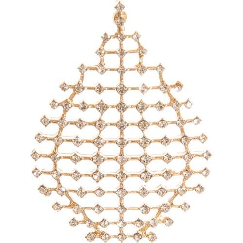 Retro exaggerated golden drop full of diamond earring jewelry