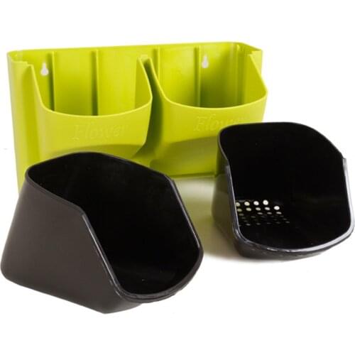 Self Watering Flower Pot Stackable Vertical Planter Wall Hanging Durable For Garden Balcony SP99