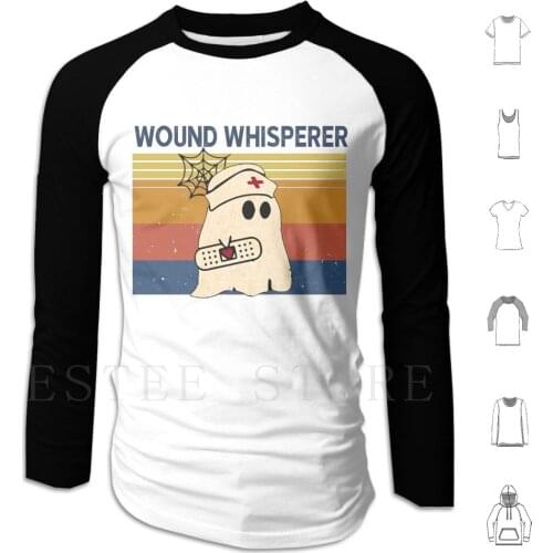 Wound Whisperer Nurse Ghost Halloween Costume Hoodies Long Sleeve Whisperer Nurse Ghost Halloween