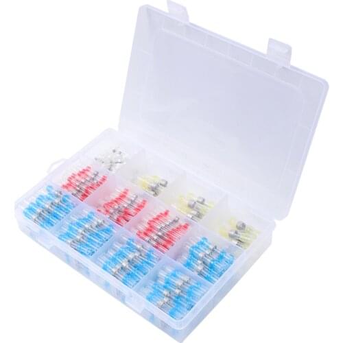 50/80/200/250PCS Solder Seal Wire Connectors Heat Shrink Wire Connectors Insulated Waterproof Electrical Butt Terminals